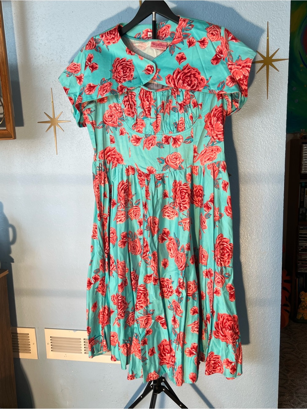 PUG Floral Mint & Coral Dress with matching shrug